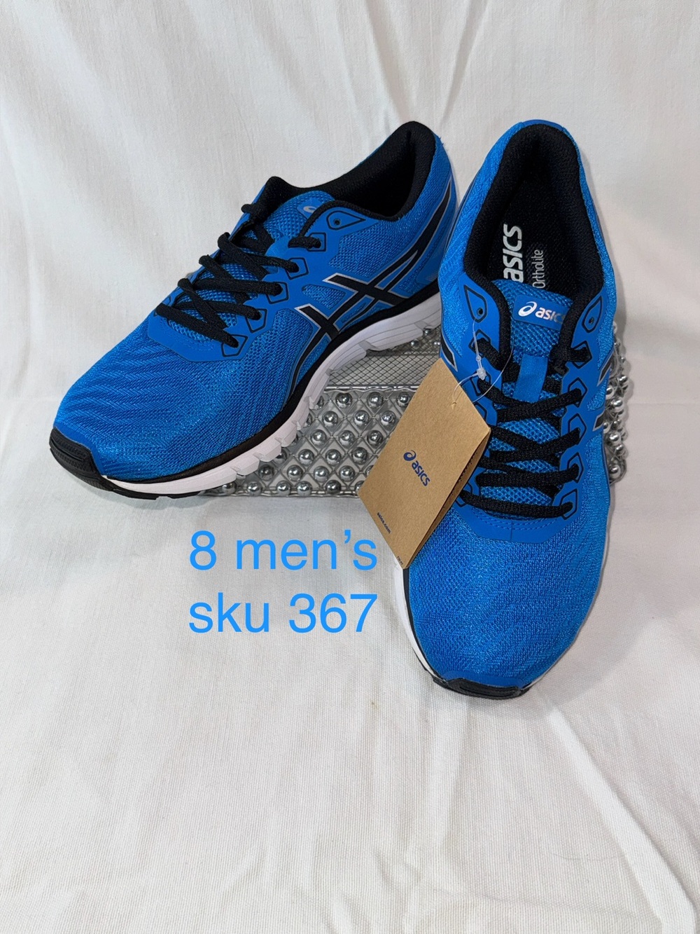 Asics Men’s 8 Athletic Running Shoes - Directoire Blue with Black Accents